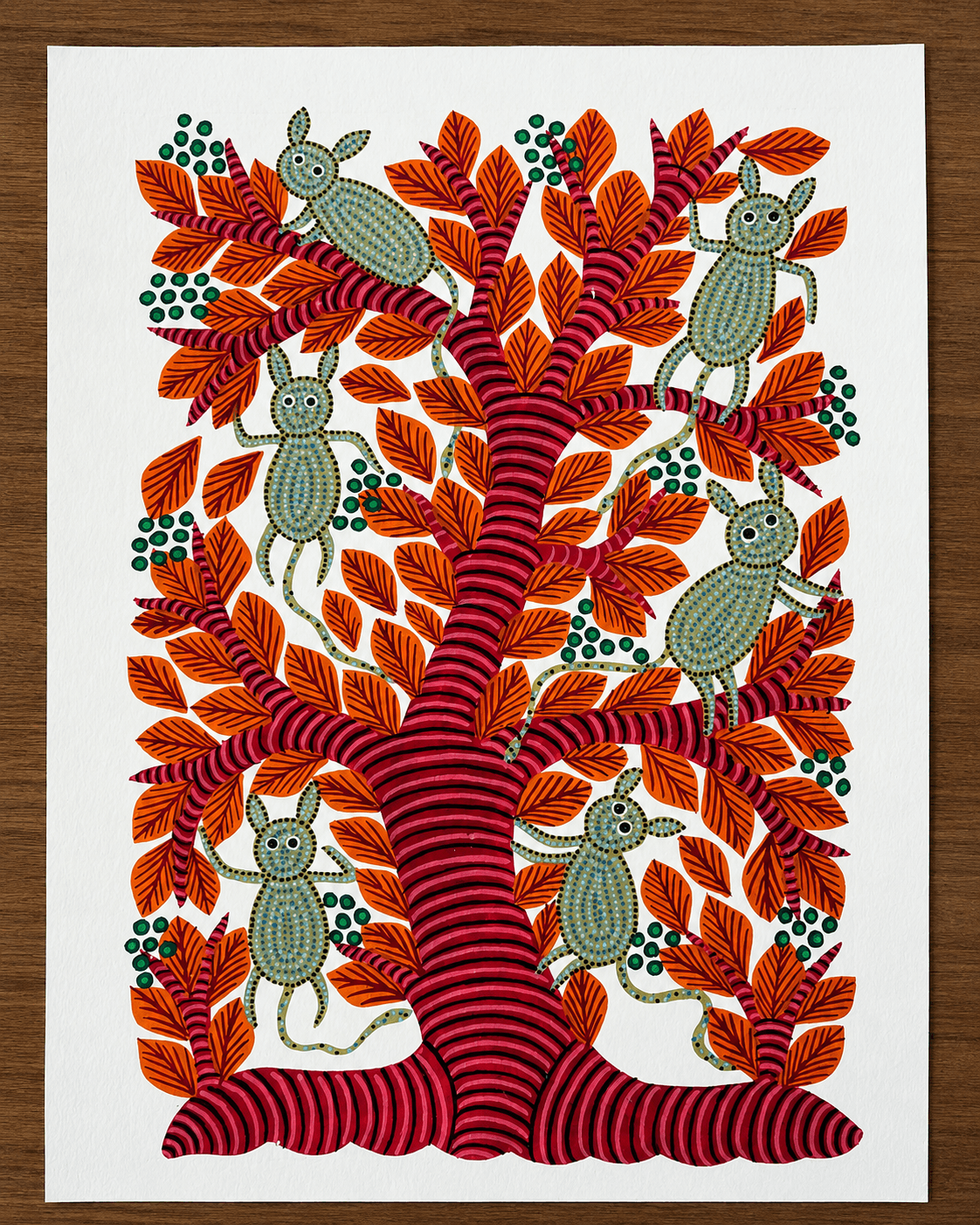 Tree of Life - Handcrafted Bhil Tribal Painting